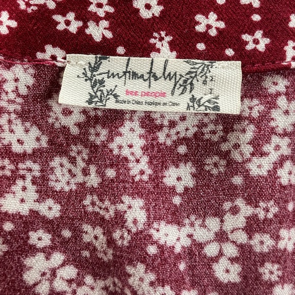 Burgundy and white boho body suit - Picture 4 of 4